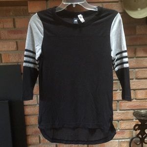 Adidas soft 3/4 sleeve black long shirt size xs